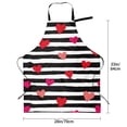 thumbnail image 5 of Picia Hearts And Lines1 Waterproof Apron for Unisex Adult - Adjustable Bib Apron with Pockets, Ideal for Cooking, Gardening, Painting, and Household Chores, 5 of 9