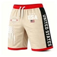 thumbnail image 4 of LILIYA 250 Anniversary USA Swim Trunks for Men 2 in 1 Baggy Patriotic American Flag Print Short Pants Quick Dry 4th of July Outfits Independence Day Board Short with Liner, 4 of 5