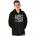 thumbnail image 2 of US Army Dad Military Father Star Logo Men Big & Tall Zip Hoodie Brisco Brands 4X, 2 of 4