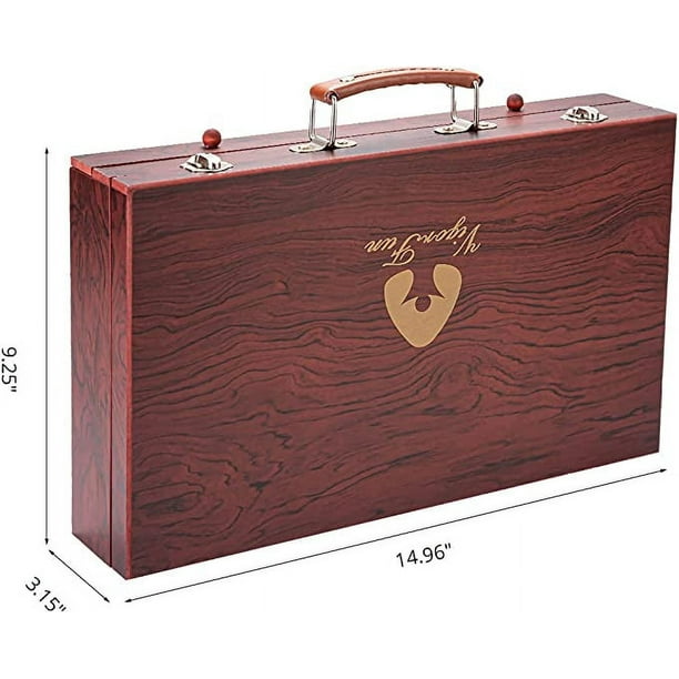 Vigorfun 129-Piece Art Essentials Kit in Wooden Case for All Ages