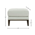 thumbnail image 3 of Hello Sofa Home Rio Modern Top Grain Leather Ottoman in White, 3 of 3