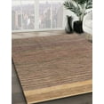 thumbnail image 3 of Ahgly Company Machine Washable Indoor Round Abstract Brown Sugar Brown Area Rugs, 8' Round, 3 of 7