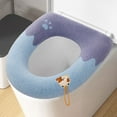 thumbnail image 4 of Toilet Seat Cushion Rounds, Household Toilet Seat Cushion Universal Use Knitted Toilet Seat Cover Summer Season Washable Toilet Seat Cushion O Shape on Clearance, 4 of 6