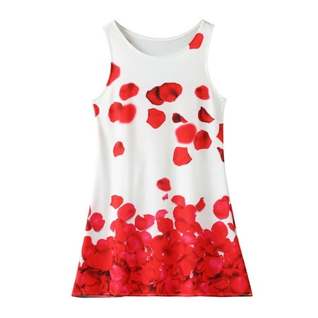 

Rovga Dresses For Girls Dresses Dress Girls Princess Sleeveless Toddler Kids Baby Printing Summer Party Girls Dress Skirt Fashion Clothing