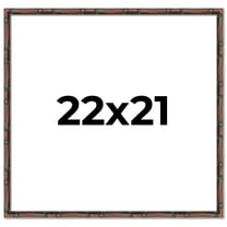 22x21 Frame Brown Bamboo with Dark Coffee/Walnut Finish | Solid Wood Picture Frame Width 0.75
