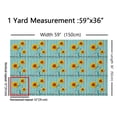 thumbnail image 2 of Erosebridal Sunflower Fabric by the Yard,Distressed Blue Wooden Board Upholstery Fabric,Yellow Flowers Butterfly Decorative Fabric,Country Grunge Farmhouse Outdoor Fabric for Diy Upholstery,2 Yards, 2 of 4