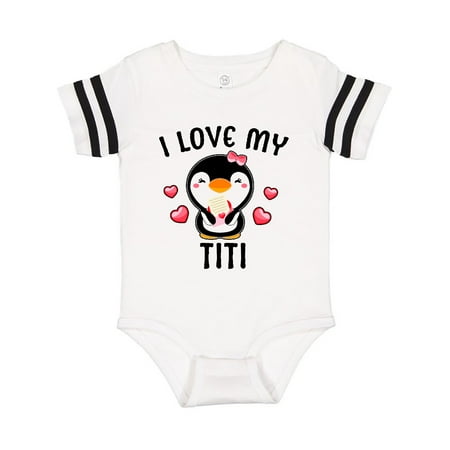 

Inktastic I Love My Titi with Cute Penguin and Hearts Gift Baby Girl Bodysuit