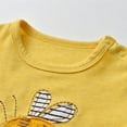 thumbnail image 2 of Toddler Baby Girl Clothes Long Sleeve Bee Animal Style Tops Stripe Pants Outfit Set Yellow 18-24 Months, 2 of 6