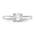 thumbnail image 4 of 14K White Gold mounting Ring Band Only Solitaire Engagement, Size 7, 4 of 7