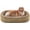 Light Brown, variant on Orthopedic Dog Bed for Extra Large Dogs, Egg-Crate Memory Foam Pet Bed with Bolster Sides, Waterproof Lining, Removable Washable Cover & Non-Slip Bottom, Black