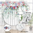 thumbnail image 3 of 4th of July Shower Curtain, Red White and Blue Flowers Sage Eucalyptus Patriotic Leaves Independence Bath Curtain, Memorial Veterans Fabric Waterproof Home Decor Shower Curtain Set with Hooks, 60X70in, 3 of 5