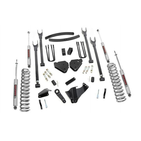 Rough Country 6 Ford 4-Link Suspension Lift Kit with Lift Blocks and N3 Shocks - 578.20"