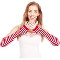 thumbnail image 2 of HSHDLDF Punk Gothic Rock Long Arm Warmer Fingerless Gloves, 2 of 6