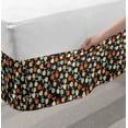 thumbnail image 2 of Fruits Bed Skirt, Simple Repeating Pattern of Apple and Pear Silhouettes, Elastic Bedskirt Dust Ruffle Wrap Around for Bedding Decor, 4 Sizes, Multicolor, by Ambesonne, 2 of 2