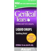 GenTeal Tears Lubricant Eye Drops, Mild Liquid Drops, 15-mL