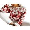 thumbnail image 4 of Chandails de Noël pour Femmes Col Rond Chandail Décontracté Manches Longues Tricoté Automne Hiver, 4 of 7