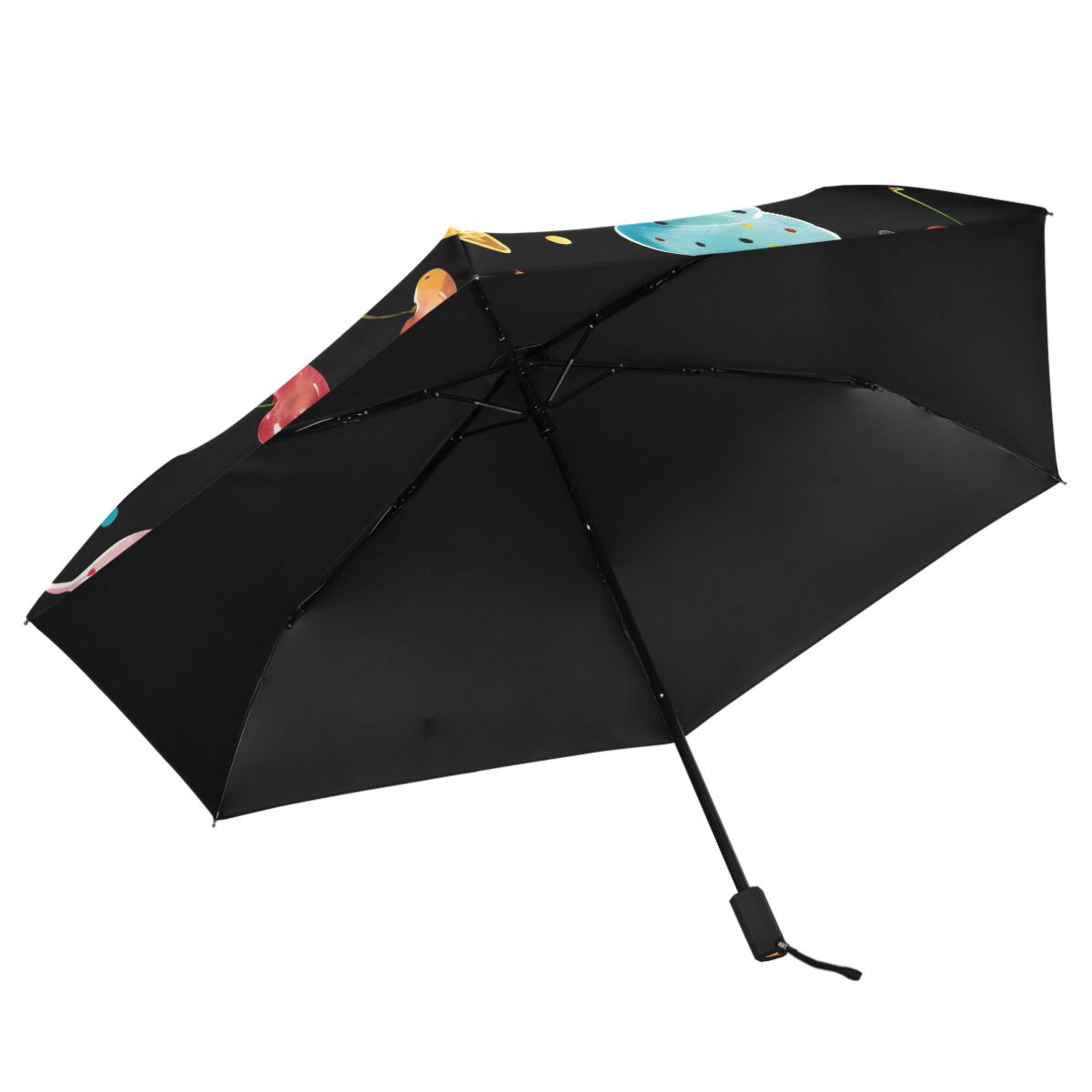 ALAZA Watercolor Ice Creams UPF 50+ Compact Folding Umbrella for Rain Travel Umbrella Packable