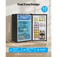 thumbnail image 2 of KFFKFF Mini-Frigo, 3,2 Pi3, Réfrigérateur Compact à Porte Simple, Température Réglable, Tablette en Verre, Petit Réfrigérateur Écoénergétique, Porte Réversible, Faible Bruit, 2 of 9