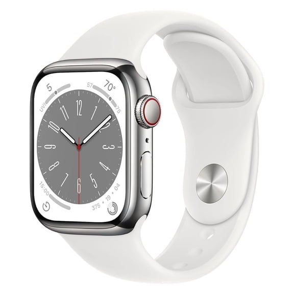 Apple Watch Series 8 41mm GPS - Aluminum Case - White Sport Band (2022) - Silver