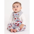 thumbnail image 7 of Character Infant Baby Holiday Take Me Home, Bib, Long-Sleeve Bodysuit, and Pants Outfit Set, 3-Piece Sizes Newborn-12 Months, 7 of 7