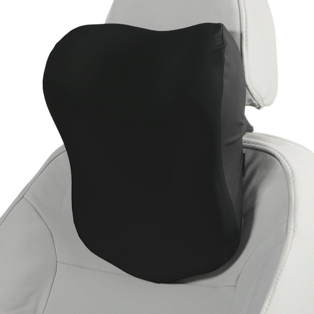 Almohada de reposacabezas de coche Unique Bargains, almohada ergonómica para el cuello, soporte para el cuello, poliéster, espuma viscoelástica, negro, 1 pieza para viajar.