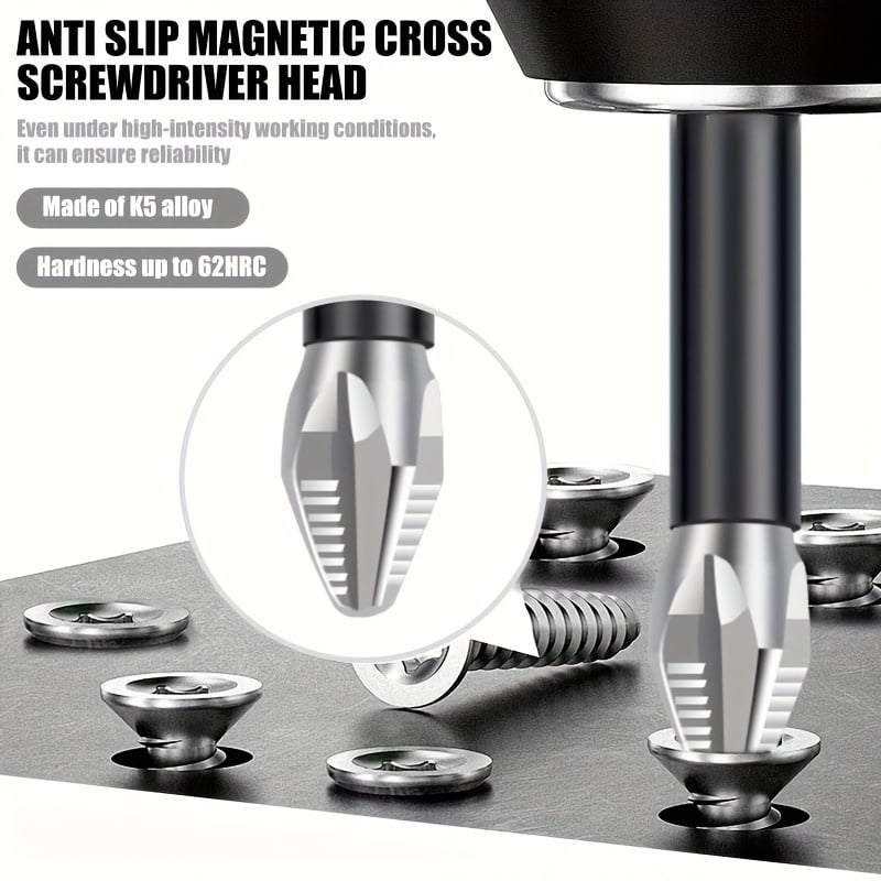 Colacoor Alloy High-Magnetic Screwdriver Drill Bit Set，Non-Slip Teeth Phillips Screwdriver Bit Set, Long Drill Bits for Electric Drills 18PCS