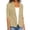 Khaki -AB02, variant on IYYVV 2026 Summer Linen Blazer Women 3/4 Sleeve Lightweight Suit Jacket Elegant Casual Cotton Blend Work Blazers Cardigan Black L