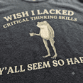 thumbnail image 4 of Funny Frog Critical Thinking Skills Retro Graphic Comfort Colors T-Shirt for Overthinkers, 4 of 5