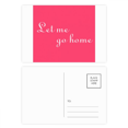 thumbnail image 1 of Let Me Go Home Art Deco Fashion Postcard Set Birthday Mailing Thanks Greeting Card, 1 of 3