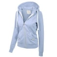 thumbnail image 3 of MixMatchy Women's Casual Long Sleeve French Terry Full Zip-UP Hoodie Sweatshirt, 3 of 4