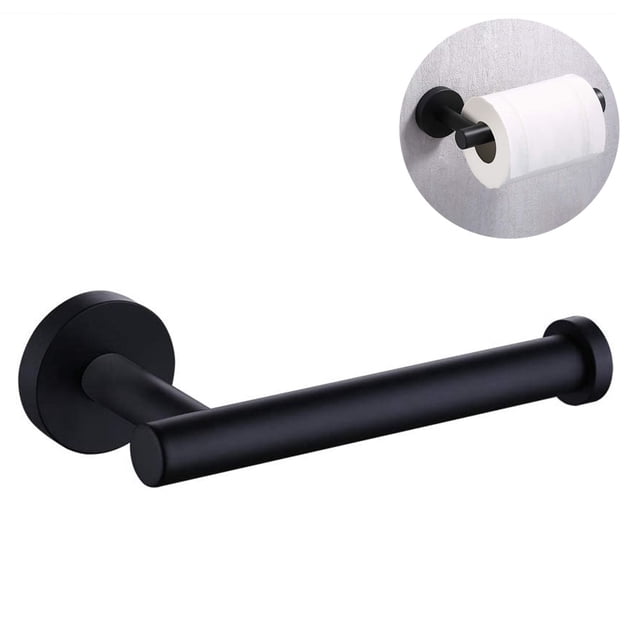 Soporte de papel higiénico de acero inoxidable, dispensador de portarrollos de papel higiénico, soporte de pared redondo medio abierto para baño y cocina
