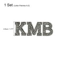 thumbnail image 2 of Uxcell Iron on Patch Decorative A-Z Dark Black Glitter Alphabet Applique Rhinestone English Letter 26 Pack, 2 of 6