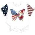thumbnail image 5 of Independence Day T Shirts Womens USA 250th Anniversary Shirt Short Sleeve Crew Neck Graphic Tee White Top L, 5 of 5