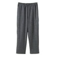 thumbnail image 3 of Plaid Pajama Pants for Mens Couples Lounge Pants Winter Warm Plush Lined Sleepwear Elastic Cozy Unisex Home PJ Pants Black L, 3 of 8