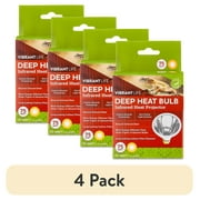 (4 pack) Vibrant Life Deep Heat Bulb for Reptile Terrarium Habitat Lighting, 75 Watts