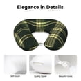 thumbnail image 4 of Travel Pillow Memory Foam, Head Neck Support Airplane Pillow For Traveling, Car, Home, Travel Neck Flight Pillow 12 Inches Springgreen Buffalo Plaid Check Tartan Scotland_41650_4, 4 of 8