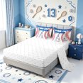 thumbnail image 3 of meiyoeat Ice Cream Drip Monogram A 7-Piece Twin Bedding,Abstract Baseball Print Bedding Comforter Set For Boys,Reversible, 3 of 7