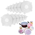 thumbnail image 1 of 12 Pack of Various Sizes BPA-free Silicone Stretch Lids Reusable Container Lids Food Covers, Flexible to Fit Multi-Shapes of Containers, Microwave & Dishwasher Use Safe, 1 of 5