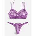 thumbnail image 2 of Purple Lingerie See Through Set Lace, 2 of 5