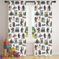 thumbnail image 5 of Blackout Kids Curtains,Bigfoot and Sticker White Pattern Children's Insulated Curtains Set Of 2,Bedroom Essentials,Toddler Room Decor 42"x84", 5 of 5