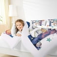 thumbnail image 4 of Homewish Monogrammed H Theme Bedding Comforter Set,Planet Stars Pattern Twin Comforter Sets,Multicolor Splash Ink Bedding Set For Girl Teens,Ultra Soft Bedroom Decor Reversible,2pcs, 4 of 8