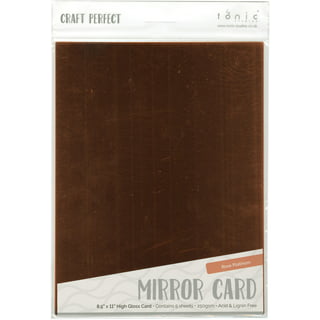 Craft Perfect Mirror Cardstock 92Lb 8.5X11 5/Pkg Iridescent -Petal Pink