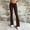 Brown, variant on Women's Foldover High Waist Bootcut Yoga Pants Plain Tummy Control Workout Flared Leggings