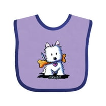 Inktastic Kiniart Westie with Bone Boys or Girls Baby Bib