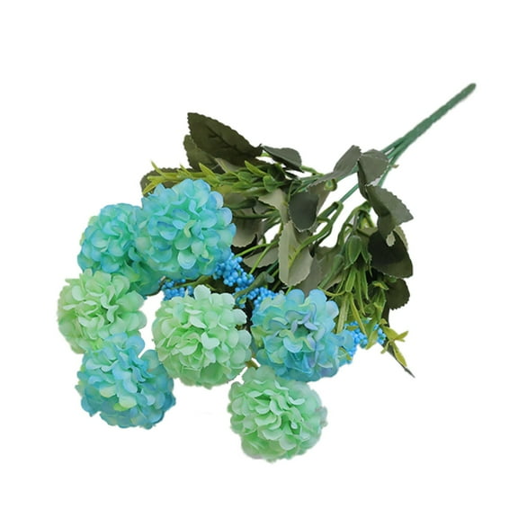 ZTTD 1PCS Premium Blue Silk Hydrangea Artificial Flowers Bouquets - Realistic Fake Hydrangea with Stems, Faux Flower Arrangement for Home Wedding Party Baby Shower Table Centerpieces Decoration