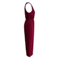 thumbnail image 2 of Vestido George para Mujer Tipo Lino Jumpsuit, Cuello V con Bolsas Laterales Vino Talla CH, 2 of 4