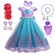 thumbnail image 1 of Disfraz de sirena para niñas, regalo de cumpleaños para niños, vestido de princesa, Purim, vacaciones, Ariel, ropa de fiesta para carnaval, 3-10T Fivean unisex, 1 of 2