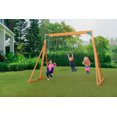 thumbnail image 4 of Trailside Wooden Swingset with Two Swings & Trapeze -  Available in 7 Color Options!, 4 of 5