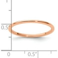 thumbnail image 5 of 10K Rose Gold 1.2mm Half Round Stackable Band (Size 9) Made In United States 1stk17-120r-9, 5 of 6