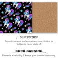 thumbnail image 6 of GZHJMY Square Drink Coasters, 4 Pcs Unicorn on a Black Background Absorbent Ceramic Coffee Coasters for Drinks with Cork Base Housewarming Gift for Home Decor, 6 of 6